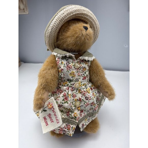 Boyds Plush 82556 Momma Bearybest Bear Floral Dress 12" Worlds Best Mom Gift - Picture 3 of 8